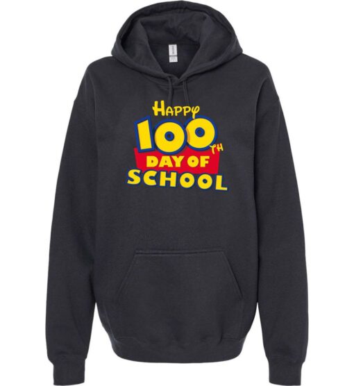 Black Softstyle Hoodie (Happy 100th Day Design 'A')