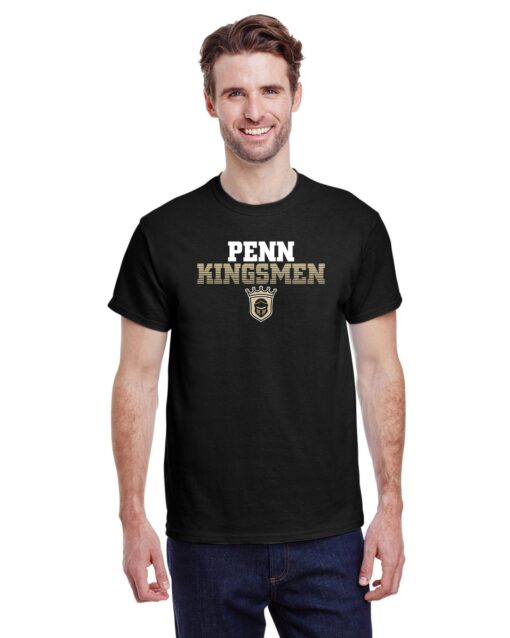 Black Short Sleeve T-Shirt (Penn Kingsmen Design 'B')