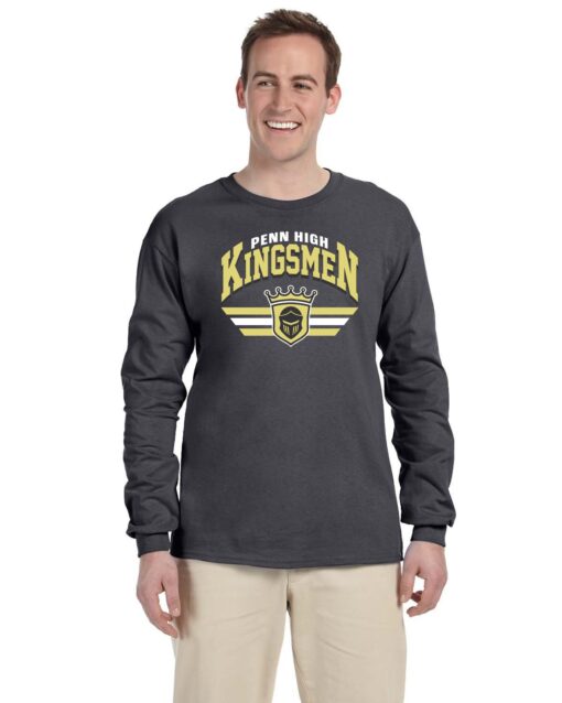 Dark Heather Long Sleeve T-Shirt (Penn High Kingsmen)