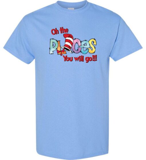 Carolina Blue Short Sleeve T-Shirt (Oh The Places...)