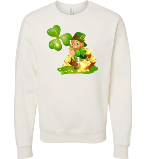 Sweet Creme Heather Crewneck Sweatshirt (Leprechaun)