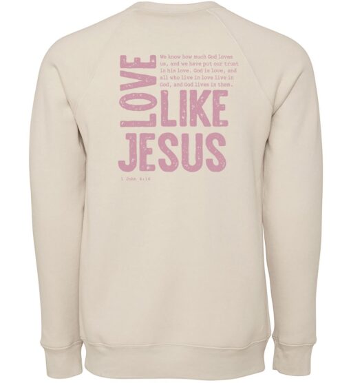 Heather Dust Crewneck Sweatshirt (Faith & Encouragement Design E)