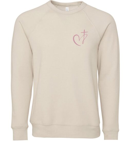 Heather Dust Crewneck Sweatshirt (Faith & Encouragement Design E) - Image 2