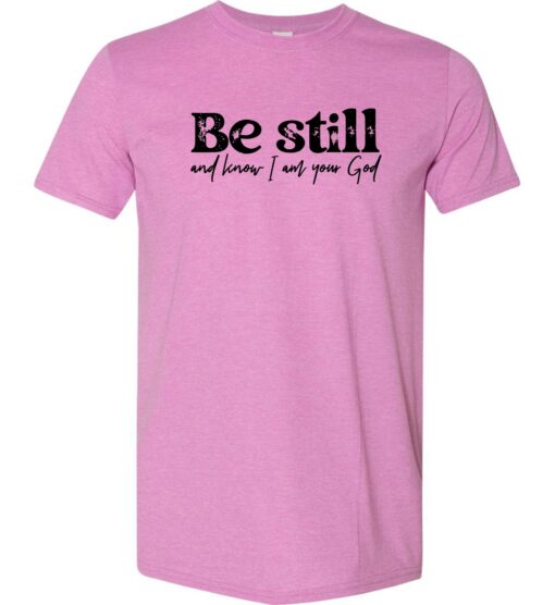 Heather Radiant Orchid Softstyle T-Shirt (Faith & Encouragement Design G)