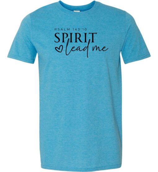 Heather Sapphire Softstyle T-Shirt (Faith & Encouragement Design H)