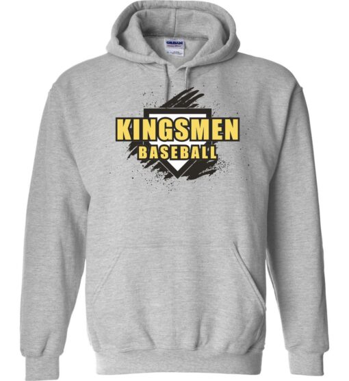 Sport Gray Hoodie (Kingsmen Baseball Design B)