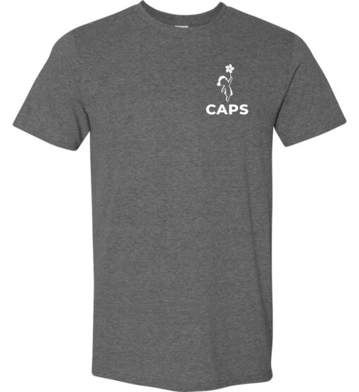 Heather Dark Gray Short Sleeve Softstyle® T-Shirt (CAPS Design A)