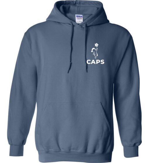 Indigo Blue Hoodie (CAPS Design A)