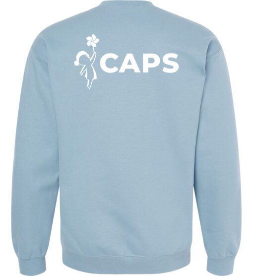 Stone Blue Adult Softstyle® Crewneck Sweatshirt (CAPS Design A) - Image 2