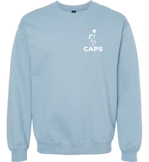 Stone Blue Adult Softstyle® Crewneck Sweatshirt (CAPS Design A)