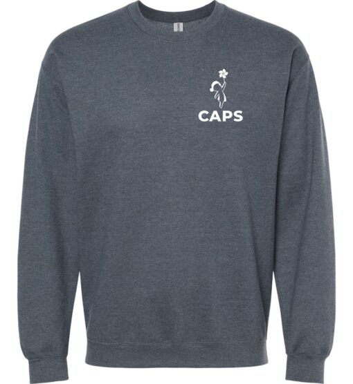 Dark Heather Adult Softstyle® Crewneck Sweatshirt (CAPS Design A)