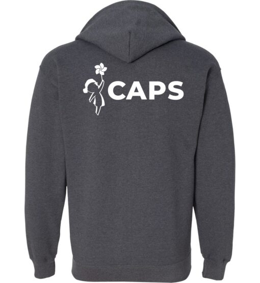 Dark Heather Full-Zip Hoodie (CAPS Design A) - Image 2