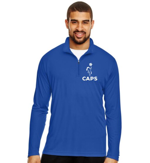 Sport Royal Men's Performance Quarter-Zip (CAPS Design A)