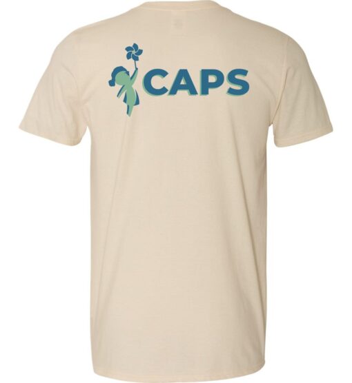 Natural Short Sleeve Softstyle® T-Shirt (CAPS Design B) - Image 2