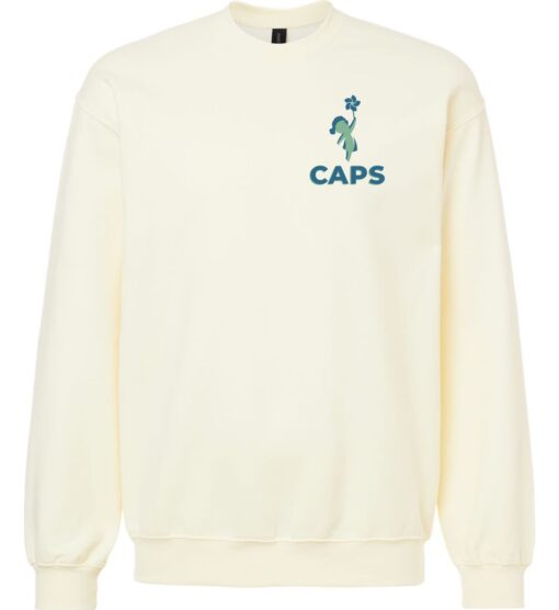 Off White Adult Softstyle® Crewneck Sweatshirt (CAPS Design B)