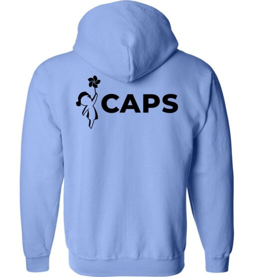 Carolina Blue Full-Zip Hoodie (CAPS Design C) - Image 2