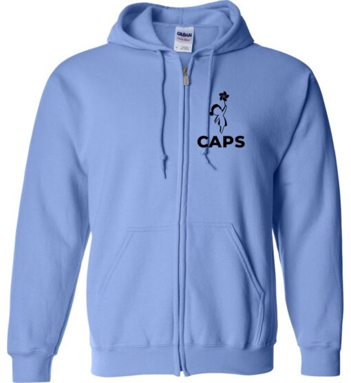 Carolina Blue Full-Zip Hoodie (CAPS Design C)