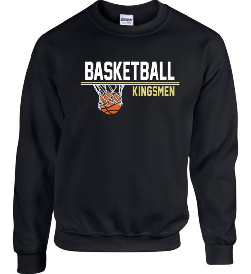 Black Crewneck Sweatshirt (Kingsmen Basketball Design A)