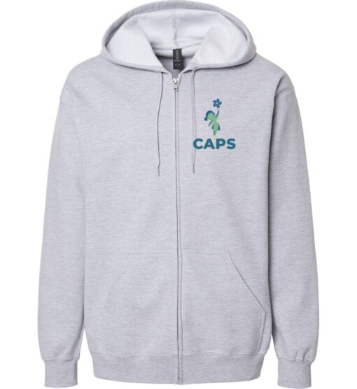 Sport Gray Full-Zip Softstyle Hoodie (CAPS Design B)