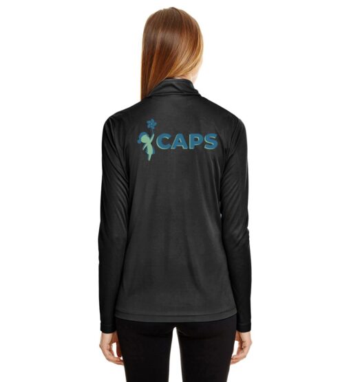 Black Women's Performance Quarter-Zip (CAPS Design B) - Image 2