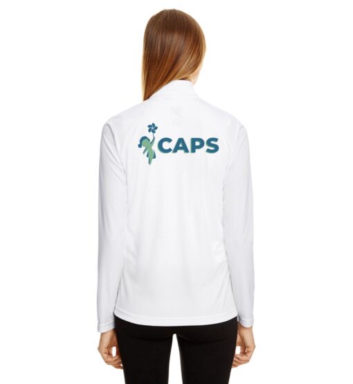 White Women's Performance Quarter-Zip (CAPS Design B) - Image 2