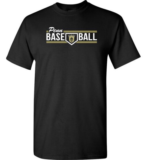 Black Short Sleeve T-Shirt (Kingsmen Baseball Design H)