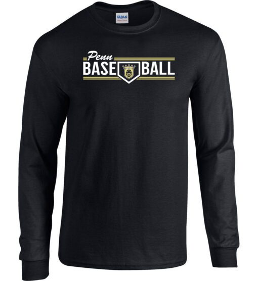 Black Long Sleeve T-Shirt (Kingsmen Baseball Design H)