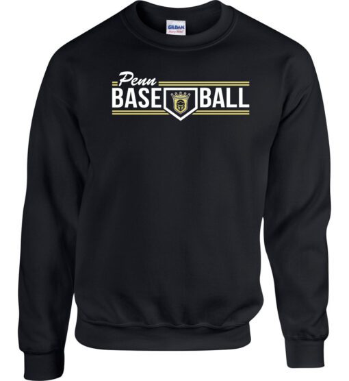 Black Crewneck Sweatshirt (Kingsmen Baseball Design H)