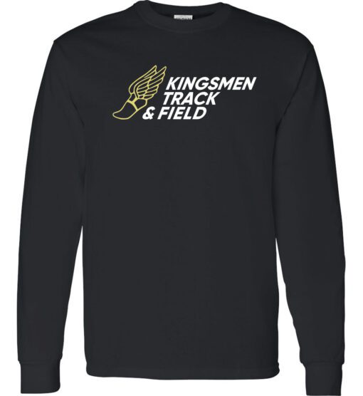 Black Long Sleeve T-Shirt (Kingsmen Track & Field Design C)