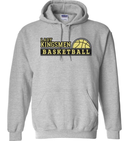 Sport Gray Hoodie (Lady Kingsmen Basketball Design D)