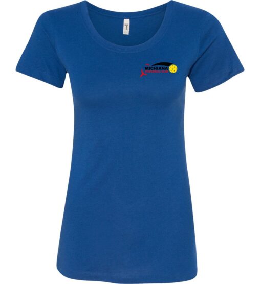 Ladies' Royal Blue Short Sleeve T-Shirt (Michiana Pickleball)