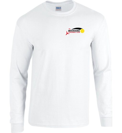 White Long Sleeve T-Shirt (Michiana Pickleball)