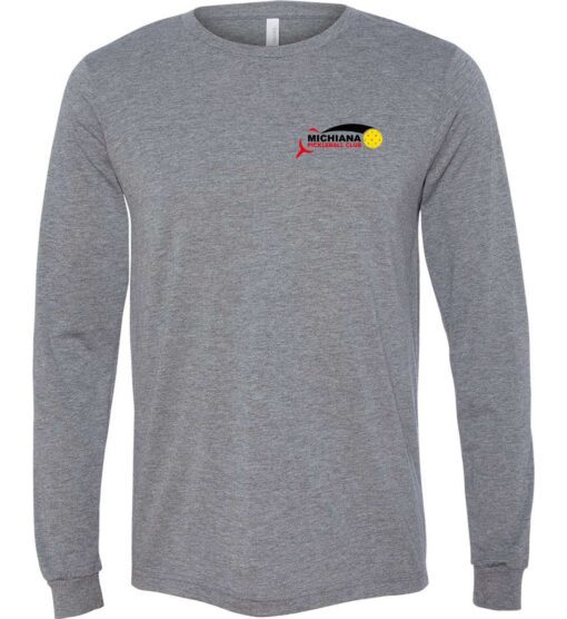 Gray Triblend Long Sleeve T-Shirt (Michiana Pickleball)