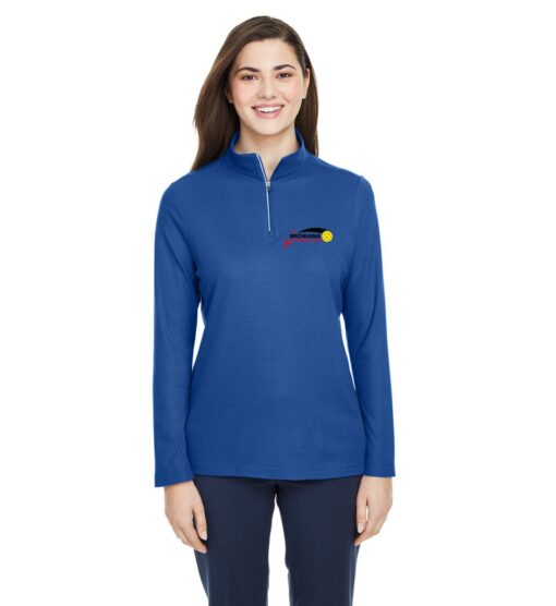 Ladies' Royal Blue Pique 1/4-Zip (Michiana Pickleball)