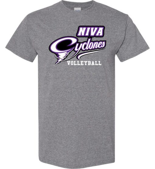 Graphite Heather Short Sleeve T-Shirt (NIVA Cyclones Volleyball)