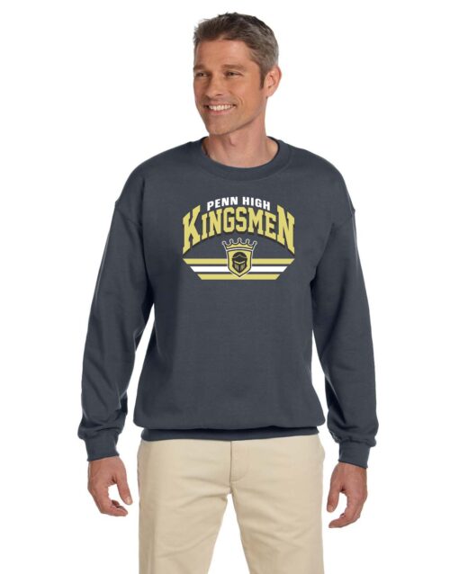 Dark Heather Crewneck Sweatshirt (Penn High School Kingsmen)