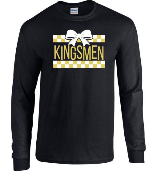 Black Long Sleeve T-Shirt (Kingsmen Design 'F')