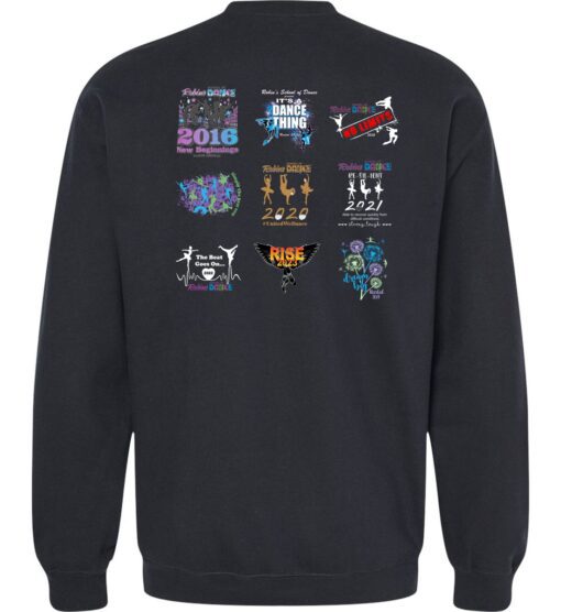 Black Softstyle® Fleece Crew Sweatshirt (RSoD Design C) - Image 2