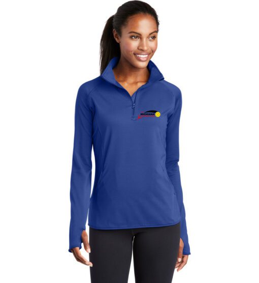 Ladies' True Royal Sport-Wick® 1/4-Zip (Michiana Pickleball)