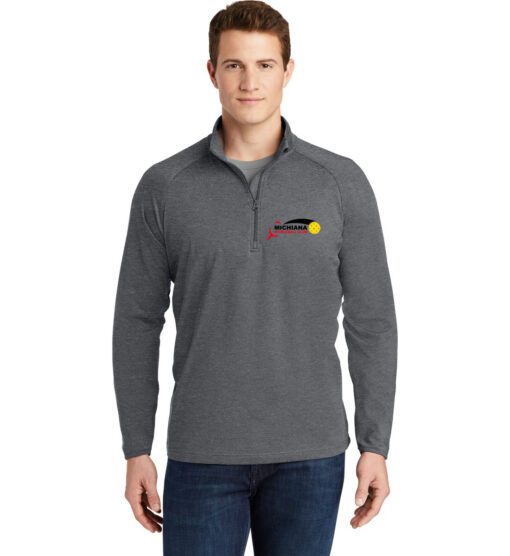 Men's Charcoal Gray Heather Sport-Wick® 1/4-Zip (Michiana Pickleball)